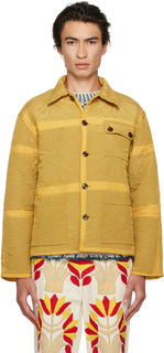 Желтый - Куртка Shadow с ботаническим принтом Bode