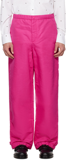 Розовые брюки с римскими заклепками Valentino