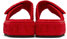 Красные тапочки на платформе Medusa Versace Underwear