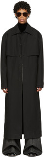 Черное пальто дастер LU&apos;U DAN