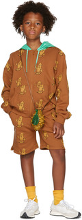 Детская коричневая толстовка с капюшоном на молнии Jellymallow