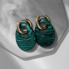 Серьги-бублики 3,5 х 2,5см, d=2см NO Brand