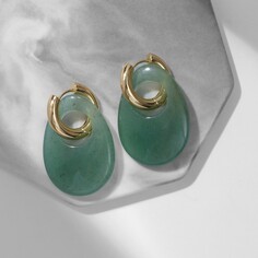 Серьги-бублики 3,5 х 2,5см, d=2см NO Brand