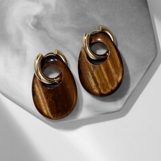 Серьги-бублики 3,5 х 2,5см, d=2см NO Brand