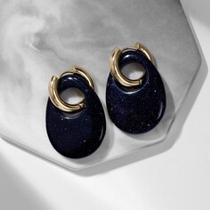 Серьги-бублики 3,5 х 2,5см, d=2см NO Brand