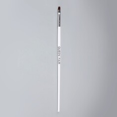 Кисть для наращивания и дизайна ногтей, скошенная, 17,5 см, d=5 × 4 мм, цвет белый Queen Fair