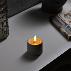 Светодиодная свеча бежевая, 6 × 8 × 6 см, пластик, батарейки ааах2 (не в комплекте), свечение теплое белое Luazon Lighting