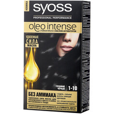 Косметика для мамы Syoss Oleo Intense Краска для волос 1-10 Глубокий чёрный