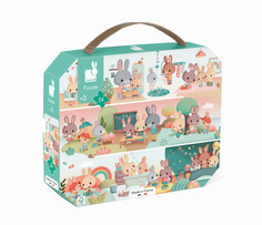 Пазлы Janod Пазл День у кролика в чемоданчике 24 элемента