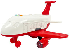 Игровые наборы Sharktoys Игровой набор Грузовой самолет с 4 пожарными машинками и дорожными знаками