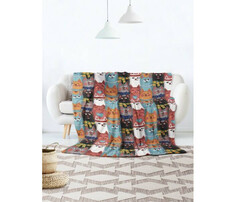 Пледы Плед JoyArty Мягкий плюшевый плед покрывало Колоритные котики велсофт 150х200 см