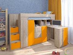 Кровати для подростков Подростковая кровать РВ-Мебель чердак Астра 11 (сонома)