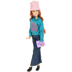 Куклы и одежда для кукол Карапуз Кукла одета в голубую кофту и джинсы София 29 см