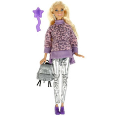 Куклы и одежда для кукол Карапуз Кукла беременная одета в сиреневую кофточку и блестящие брюки София 29 см