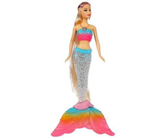 Куклы и одежда для кукол Карапуз Кукла София-русалка в розово-голубом топе 29 см