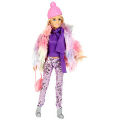 Куклы и одежда для кукол Карапуз Кукла София одета в меховую шубку, розовую шапочку и брюки 29 см