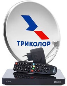 Комплект спутникового телевидения Триколор 046/91/00054121 Центр 1Tb GS B622 1год подписки черный