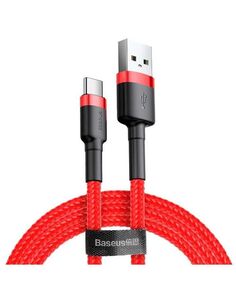Кабель Baseus Cafule USB - USB Type-C 3A 50cm Red-Black CATKLF-A91