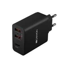 Сетевое зарядное устройство CANYON H-08 PD Quick Charger 30W черный (CNE-CHA08B)