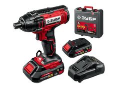 Винтоверт ударный, кейс (ГВЛ-255-22) ЗУБР С1-18, 18 В, 250 Н·м, 2 АКБ (2 А·ч)