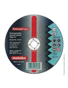 Диск отрезной по стали Metabo Novoflex 150x2,5 617132000