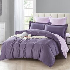 Постельное белье евростандарт, простыня 230х250 см, 2 наволочки 70х70 см, 2 наволочки 50х70 см, пододеяльник 200х220 см, Karteks, сатин, SK004