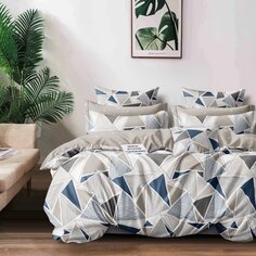 Постельное белье 2-спальное, простыня 180х215 см, 2 наволочки 70х70 см, пододеяльник 175х215 см, Butterfly, сатин, Делюкс 2322