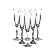 Бокал для шампанского, 190 мл, стекло, 6 шт, Fregata, Antik, 24742 Bohemia