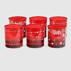 Набор стаканов Mercury Tableware Royal red star 300 мл 6 шт