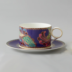 Чашка чайная с блюдцем Mix&Match Home Волшебный Дракон фиолетовая