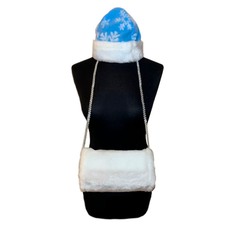 Комплект Снегурочки Артэ шапка с муфтой, голубой
