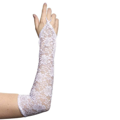 Перчатки China Elecal International ажур без пальцев белые