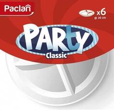 Набор тарелок трехсекционные Paclan 26 см 6 штук/упаковок (412103)