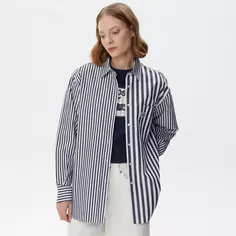 Женская рубашка Lacoste x Bandier из хлопкового поплина в полоску