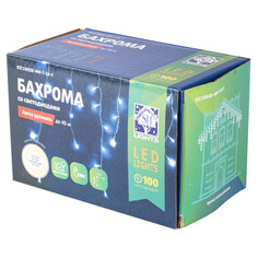 Гирлянды электрические гирлянда-бахрома 2х0,5м 100LED тёплый белый эффект мерцания до 20-ти соединений Snowhouse