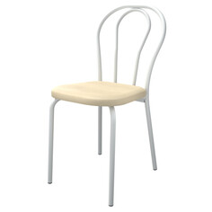 Стулья для кухни стул ВЕНА 535х405х850мм бежевый/белый муар искуственная кожа/металл