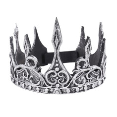 Ободки, обручи, рожки карнавальные корона MAXIJOY Королевская 19см серебро