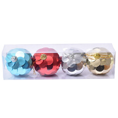 Шары елочные в наборах набор шаров MAXIJOY Лепестки разноцветные 60мм 4шт пенопласт микс