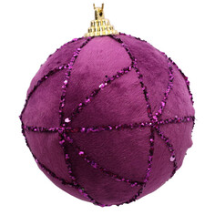 Шары елочные одиночные шар MAXIJOY Фиолетовый бархат 80мм пенопласт