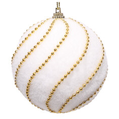 Шары елочные в наборах набор шаров MAXIJOY Бусинки 80мм 3шт пенопласт белый