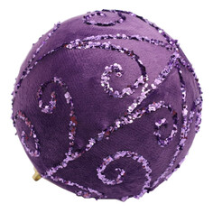 Шары елочные одиночные шар MAXIJOY Фиолетовые узоры 80мм пенопласт