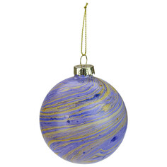 Шары елочные одиночные шар 80мм Нежность стекло фиолетовый градиент