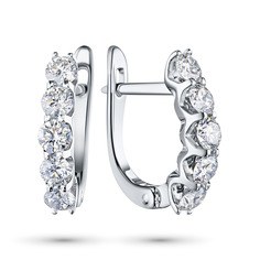 Серьги из белого золота э4712сг09200956_white ЭПЛ Даймонд
