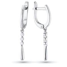 Серьги из серебра с бриллиантами э0601сг03185100 ЭПЛ Даймонд