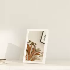 Зеркало декоративное настольное Inspire Lila 11x16 см цвет белый Без бренда
