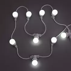 Гирлянда белт-лайт из лампочек Navigator электрическая 220 В 10 м под 40 ламп Е27 цвет белый, лампы не входят в комплект