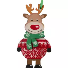Украшение новогоднее «Олень в свитере», 10 см, фанера Без бренда