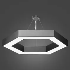 Светильник подвесной светодиодный «Geometria» Hexagon 5 м² нейтральный белый свет цвет черный Без бренда