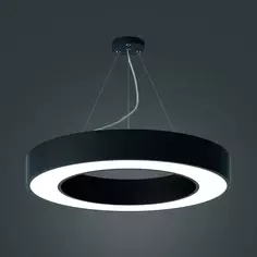 Светильник подвесной светодиодный «Geometria» Ring 5 м² нейтральный белый свет цвет черный Без бренда