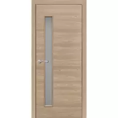 Дверь межкомнатная остекленная с замком в комплекте 70x200 см Hardflex цвет коричневый Принцип